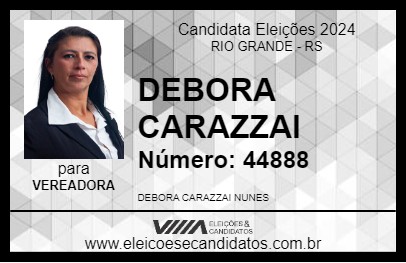 Candidato DEBORA CARAZZAI 2024 - RIO GRANDE - Eleições