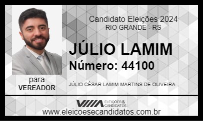 Candidato JÚLIO LAMIM 2024 - RIO GRANDE - Eleições