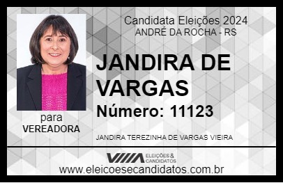 Candidato JANDIRA DE VARGAS 2024 - ANDRÉ DA ROCHA - Eleições