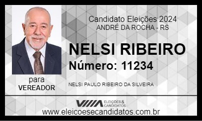 Candidato NELSI RIBEIRO 2024 - ANDRÉ DA ROCHA - Eleições