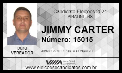 Candidato JIMMY CARTER 2024 - PIRATINI - Eleições