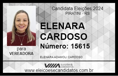 Candidato ELENARA CARDOSO 2024 - PIRATINI - Eleições