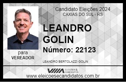 Candidato LEANDRO GOLIN 2024 - CAXIAS DO SUL - Eleições