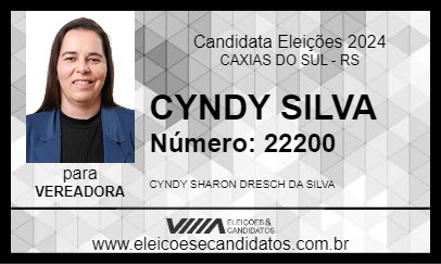 Candidato CYNDY SILVA 2024 - CAXIAS DO SUL - Eleições