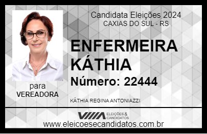 Candidato ENFERMEIRA KÁTHIA 2024 - CAXIAS DO SUL - Eleições