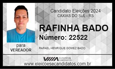 Candidato RAFINHA BADO 2024 - CAXIAS DO SUL - Eleições