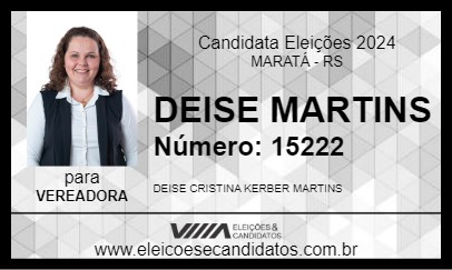 Candidato DEISE MARTINS 2024 - MARATÁ - Eleições