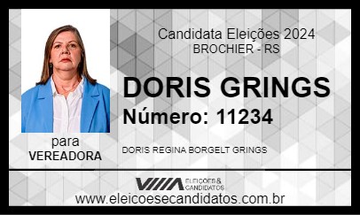 Candidato DORIS GRINGS 2024 - BROCHIER - Eleições