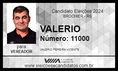 Candidato VALERIO 2024 - BROCHIER - Eleições