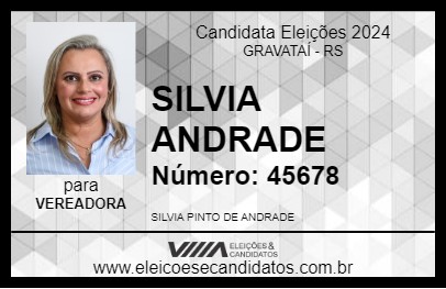 Candidato SILVIA ANDRADE 2024 - GRAVATAÍ - Eleições