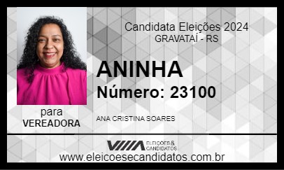 Candidato ANINHA 2024 - GRAVATAÍ - Eleições