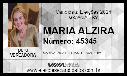 Candidato MARIA ALZIRA 2024 - GRAVATAÍ - Eleições