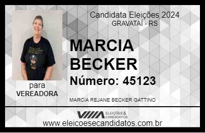 Candidato MARCIA BECKER 2024 - GRAVATAÍ - Eleições