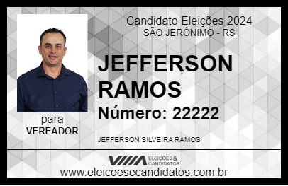 Candidato JEFFERSON RAMOS 2024 - SÃO JERÔNIMO - Eleições