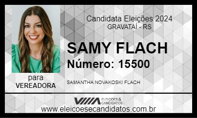 Candidato SAMY FLACH 2024 - GRAVATAÍ - Eleições