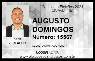 Candidato AUGUSTO DOMINGOS 2024 - GRAVATAÍ - Eleições