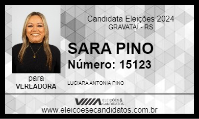 Candidato SARA PINO 2024 - GRAVATAÍ - Eleições