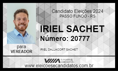 Candidato IRIEL SACHET 2024 - PASSO FUNDO - Eleições