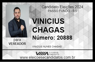 Candidato VINICIUS CHAGAS 2024 - PASSO FUNDO - Eleições