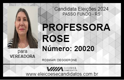 Candidato PROFESSORA ROSE 2024 - PASSO FUNDO - Eleições