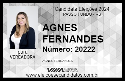 Candidato AGNES FERNANDES 2024 - PASSO FUNDO - Eleições