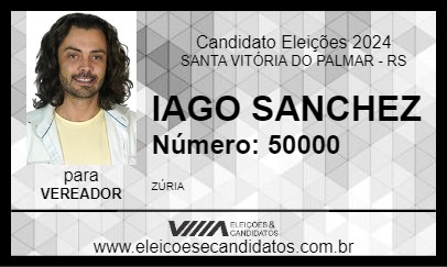 Candidato IAGO SANCHEZ 2024 - SANTA VITÓRIA DO PALMAR - Eleições