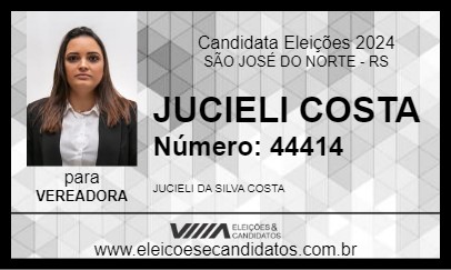 Candidato JUCIELI COSTA 2024 - SÃO JOSÉ DO NORTE - Eleições