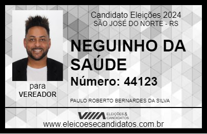 Candidato NEGUINHO DA SAÚDE 2024 - SÃO JOSÉ DO NORTE - Eleições