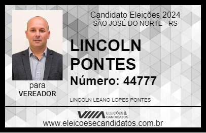 Candidato LINCOLN PONTES 2024 - SÃO JOSÉ DO NORTE - Eleições