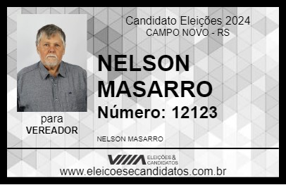 Candidato NELSON MASARRO 2024 - CAMPO NOVO - Eleições