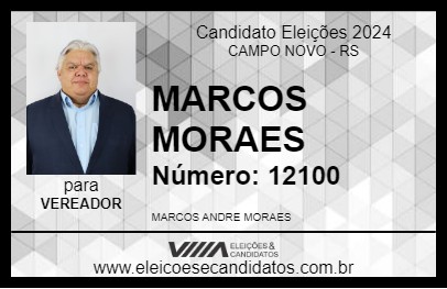 Candidato MARCOS MORAES 2024 - CAMPO NOVO - Eleições