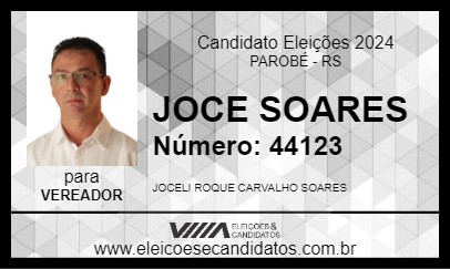 Candidato JOCE SOARES 2024 - PAROBÉ - Eleições