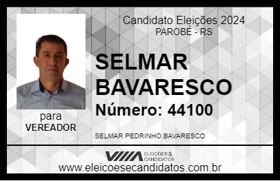 Candidato SELMAR BAVARESCO 2024 - PAROBÉ - Eleições