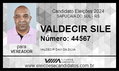 Candidato VALDECIR SILE 2024 - SAPUCAIA DO SUL - Eleições