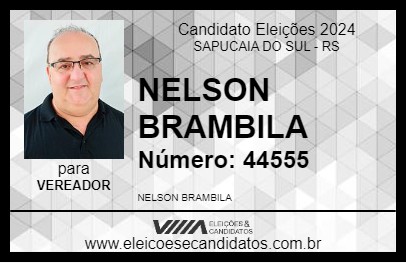 Candidato NELSON BRAMBILA 2024 - SAPUCAIA DO SUL - Eleições