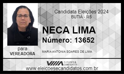 Candidato NECA LIMA 2024 - BUTIÁ - Eleições