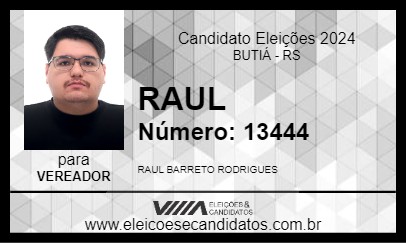 Candidato RAUL 2024 - BUTIÁ - Eleições