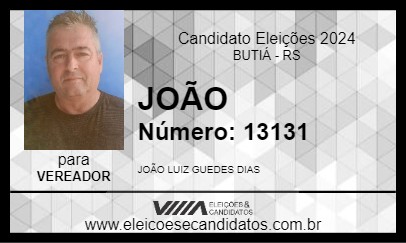 Candidato JOÃO 2024 - BUTIÁ - Eleições