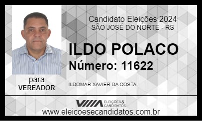 Candidato ILDO POLACO 2024 - SÃO JOSÉ DO NORTE - Eleições