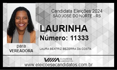 Candidato LAURINHA 2024 - SÃO JOSÉ DO NORTE - Eleições