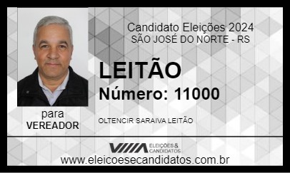 Candidato LEITÃO 2024 - SÃO JOSÉ DO NORTE - Eleições