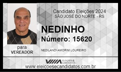 Candidato NEDINHO 2024 - SÃO JOSÉ DO NORTE - Eleições