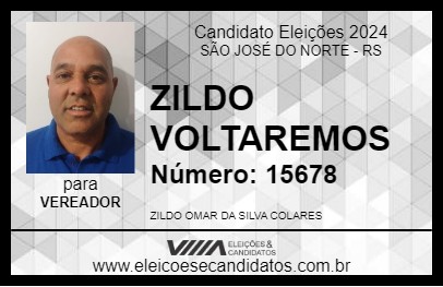 Candidato ZILDO VOLTAREMOS 2024 - SÃO JOSÉ DO NORTE - Eleições