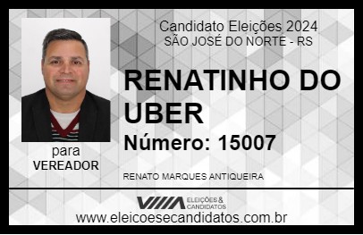 Candidato RENATINHO DO UBER 2024 - SÃO JOSÉ DO NORTE - Eleições