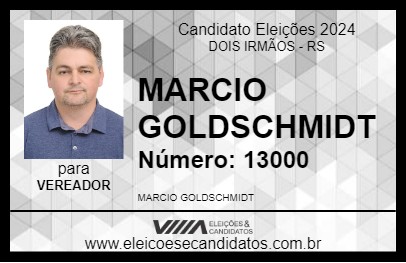 Candidato MARCIO GOLDSCHMIDT 2024 - DOIS IRMÃOS - Eleições