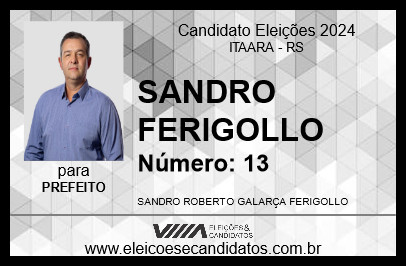 Candidato SANDRO FERIGOLLO 2024 - ITAARA - Eleições