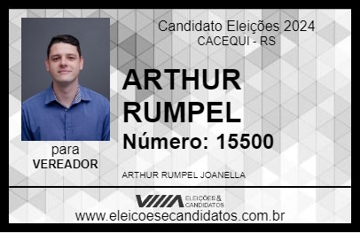 Candidato ARTHUR RUMPEL 2024 - CACEQUI - Eleições