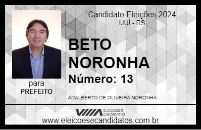 Candidato BETO NORONHA 2024 - IJUÍ - Eleições