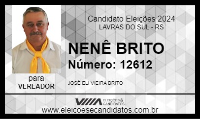 Candidato NENÊ BRITO 2024 - LAVRAS DO SUL - Eleições