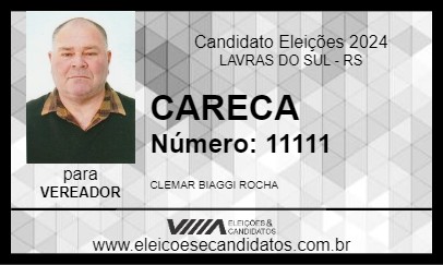 Candidato CARECA 2024 - LAVRAS DO SUL - Eleições